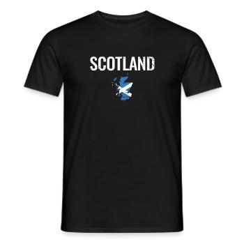 Scotland Scotland Vintage Map Flag Scots - Men's T-Shirt - black - Front - AI Model Male 178 light (178cm)