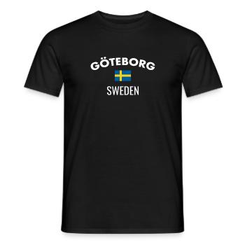 Göteborg, Suède, Suède, Suède, Suède - T-shirt homme - noir - Devant - AI Model Male 178 light (178cm)