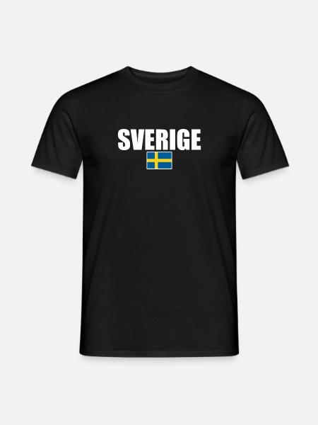 Sverige Schweden Schwedische Flagge Schwede - Männer T-Shirt - Schwarz