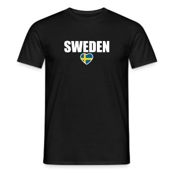 Suède Suède Drapeau suédois Suède Suède - T-shirt homme - noir - Devant - AI Model Male 178 light (178cm)