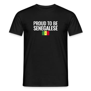 Proud To Be Senegalese Senegal Flag - Men's T-Shirt - black - Front - AI Model Male 178 light (178cm)