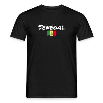 Sénégal Vintage Drapeau Sénégalais Sénégal - T-shirt homme - noir - Devant - AI Model Male 178 light (178cm)