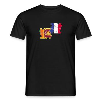 Sri Lanka France Drapeau Français Sri Lankais - T-shirt homme - noir - Devant - AI Model Male 178 light (178cm)