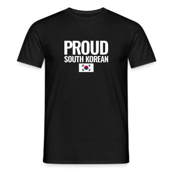 Proud South Korean South Korea Flag Korean - Men's T-Shirt - black - Front - AI Model Male 178 light (178cm)