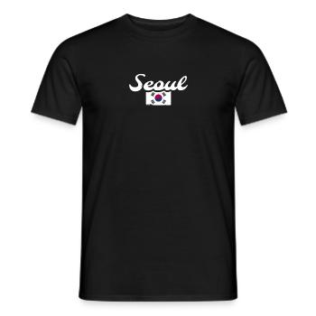 Seoul Vintage Südkorea Südkoreanische Flagge - Männer T-Shirt - Schwarz - Vorne - AI Model Male 178 light (178cm)