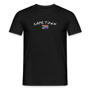 Cape Town South Africa South African Flag - Men's T-Shirt - black - Front - AI Model Male 178 light (178cm)