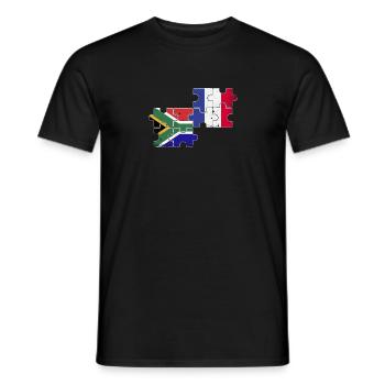 Afrique du Sud France Vintage drapeau sud-africain - T-shirt homme - noir - Devant - AI Model Male 178 light (178cm)