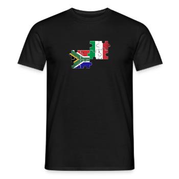South Africa Italy Vintage Flag South African - Men's T-Shirt - black - Front - AI Model Male 178 light (178cm)