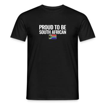 Proud To Be South African South Africa Flag - Men's T-Shirt - black - Front - AI Model Male 178 light (178cm)