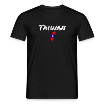 Taiwan Vintage Map Taiwanese Flag Taiwanese - Men's T-Shirt - black - Front - AI Model Male 178 light (178cm)