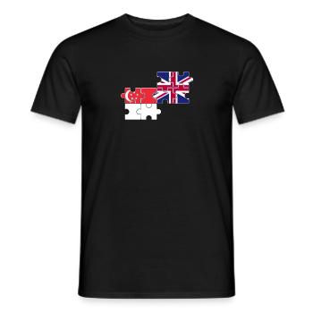 Singapore UK Flag British Singaporean - Men's T-Shirt - black - Front - AI Model Male 178 light (178cm)