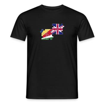 Seychellen UK Flagge Britisch Seycheller - Männer T-Shirt - Schwarz - Vorne - AI Model Male 178 light (178cm)