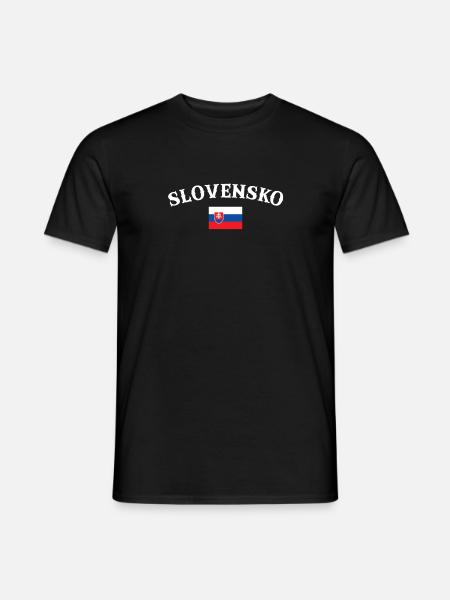 Slovensko Slovak flag Slovak - Men's T-Shirt - black
