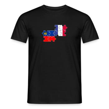 Liechtenstein Frankreich Flagge Liechtensteiner - Männer T-Shirt - Schwarz - Vorne - AI Model Male 178 light (178cm)
