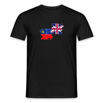 Liechtenstein UK Flag British Liechtensteiner - Men's T-Shirt - black - Front - AI Model Male 178 light (178cm)