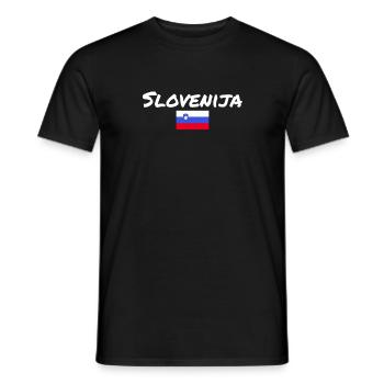 Slovenija Slowenien Slowenische Flagge Slowene - Männer T-Shirt - Schwarz - Vorne - AI Model Male 178 light (178cm)