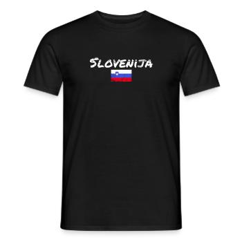 Slovenija Vintage Slowenien Flagge Slowene - Männer T-Shirt - Schwarz - Vorne - AI Model Male 178 light (178cm)