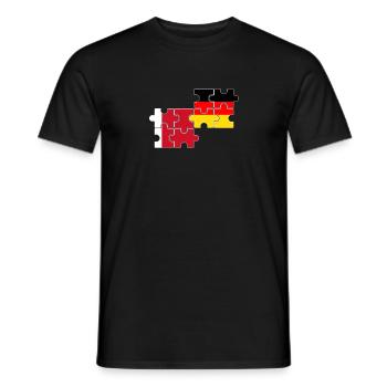 Dubai Deutschland Flagge Deutsch Dubaier - Männer T-Shirt - Schwarz - Vorne - AI Model Male 178 light (178cm)