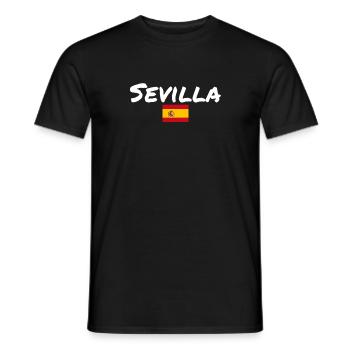 Sevilla Spanien Spanische Flagge Spanier - Männer T-Shirt - Schwarz - Vorne - AI Model Male 178 light (178cm)