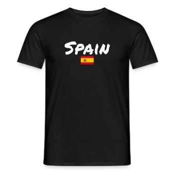 Spain Spanien Spanische Flagge Spanier - Männer T-Shirt - Schwarz - Vorne - AI Model Male 178 light (178cm)