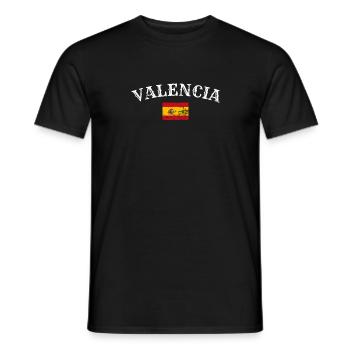 Valencia Vintage Spanien Spanische Flagge Spanier - Männer T-Shirt - Schwarz - Vorne - AI Model Male 178 light (178cm)