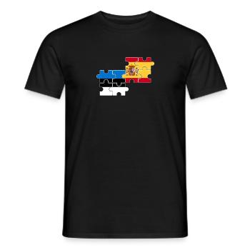 Estland Spanien Flagge Spanisch Este - Männer T-Shirt - Schwarz - Vorne - AI Model Male 178 light (178cm)
