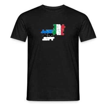 Estland Italien Flagge Italienisch Este - Männer T-Shirt - Schwarz - Vorne - AI Model Male 178 light (178cm)