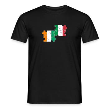 Côte d'Ivoire Italy flag Italian Ivorian - Men's T-Shirt - black - Front - AI Model Male 178 light (178cm)