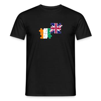 Côte d'Ivoire UK Flag British Ivorian - Men's T-Shirt - black - Front - AI Model Male 178 light (178cm)