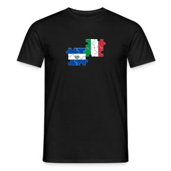 El Salvador Italie Drapeau Salvadoriens - T-shirt homme - noir - Devant - AI Model Male 178 light (178cm)