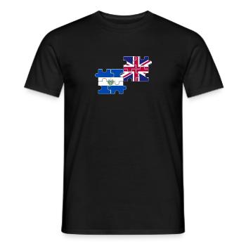 El Salvador UK Flag British Salvadoran - T-shirt homme - noir - Devant - AI Model Male 178 light (178cm)