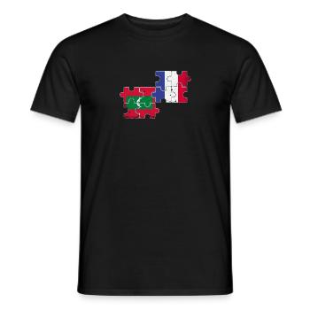 Maldives France Vintage Drapeau Maldivien - T-shirt homme - noir - Devant - AI Model Male 178 light (178cm)