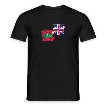 Maldives Drapeau du Royaume-Uni Maldiviens britannique - T-shirt homme - noir - Devant - AI Model Male 178 light (178cm)