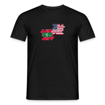 Maldives États-Unis Drapeau Maldivien américain - T-shirt homme - noir - Devant - AI Model Male 178 light (178cm)