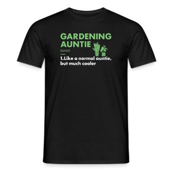 Jardinier Tante Définition Jardinage - T-shirt homme - noir - Devant - AI Model Male 178 light (178cm)