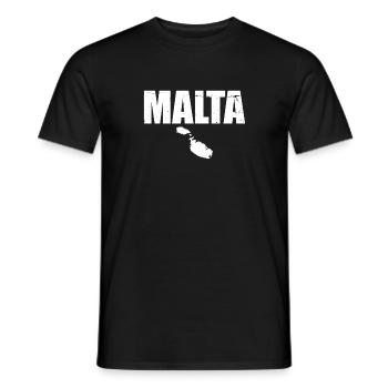 Malte Vintage Carte Maltaise - T-shirt homme - noir - Devant - AI Model Male 178 light (178cm)