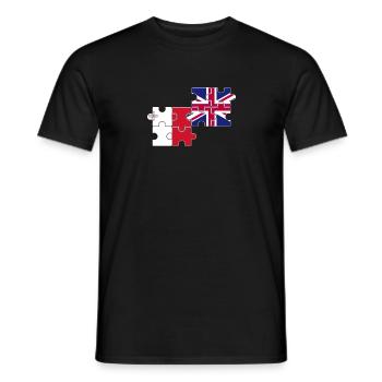 Malta UK Flag British Maltese - Men's T-Shirt - black - Front - AI Model Male 178 light (178cm)