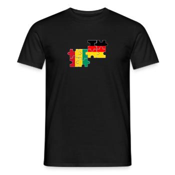 Guinée Allemagne Drapeau Guinée allemande - T-shirt homme - noir - Devant - AI Model Male 178 light (178cm)