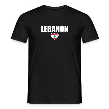 Libanon Liebe Libanesische Flagge Libanese - Männer T-Shirt - Schwarz - Vorne - AI Model Male 178 light (178cm)