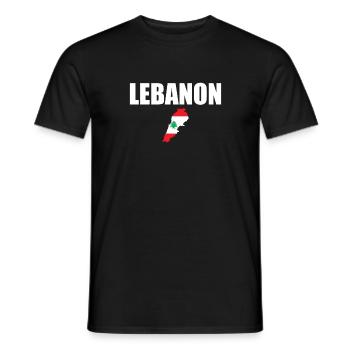 Libanon Karte Libanesische Flagge Libanese - Männer T-Shirt - Schwarz - Vorne - AI Model Male 178 light (178cm)