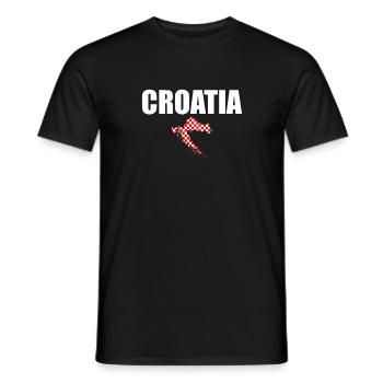 Croatia Croatia Map Croatian Flag Croatia - Men's T-Shirt - black - Front - AI Model Male 178 light (178cm)