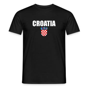 Croatie Armoiries Croatie Drapeau croate Croatie - T-shirt homme - noir - Devant - AI Model Male 178 light (178cm)