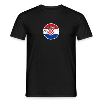 Croatie Vintage Croatie Croatie Drapeau Croatie - T-shirt homme - noir - Devant - AI Model Male 178 light (178cm)