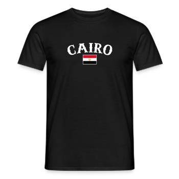 Cairo Ägypten Ägyptische Flagge Ägypter - Männer T-Shirt - Schwarz - Vorne - AI Model Male 178 light (178cm)