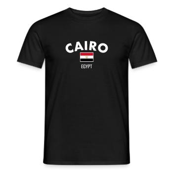 Cairo Ägypten Ägyptische Flagge Ägypter - Männer T-Shirt - Schwarz - Vorne - AI Model Male 178 light (178cm)
