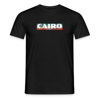 Cairo Vintage Retro Egypt Ägypten Ägyptische - Männer T-Shirt - Schwarz - Vorne - AI Model Male 178 light (178cm)