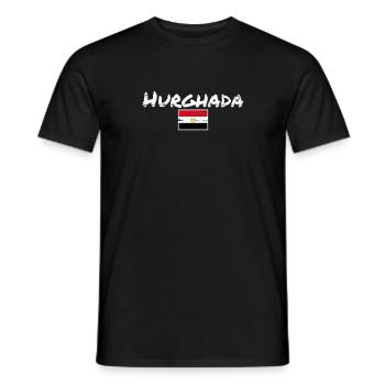 Hurghada Vintage Egypt Egyptian Flag Egyptian - Men's T-Shirt - black - Front - AI Model Male 178 light (178cm)