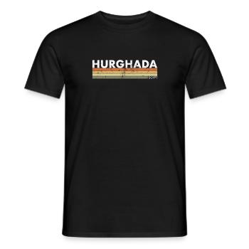Hurghada Vintage Retro Egypt Egypt Egyptian - Men's T-Shirt - black - Front - AI Model Male 178 light (178cm)