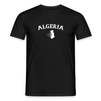 Algeria Map Algeria Algerian Flag Algerian - Men's T-Shirt - black - Front - AI Model Male 178 light (178cm)