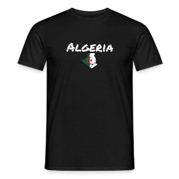 Algeria Vintage Karte Algerien Flagge Algerier - Männer T-Shirt - Schwarz - Vorne - AI Model Male 178 light (178cm)